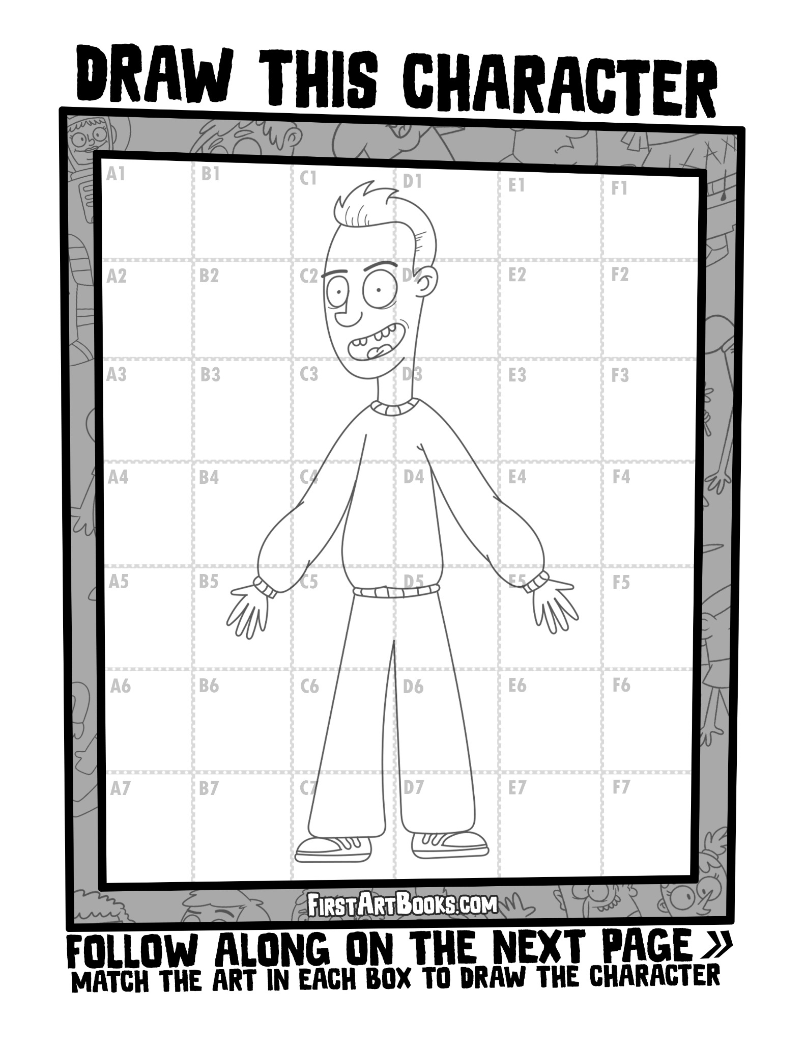 Sample 3 from Draw by Grid: Cartoon People