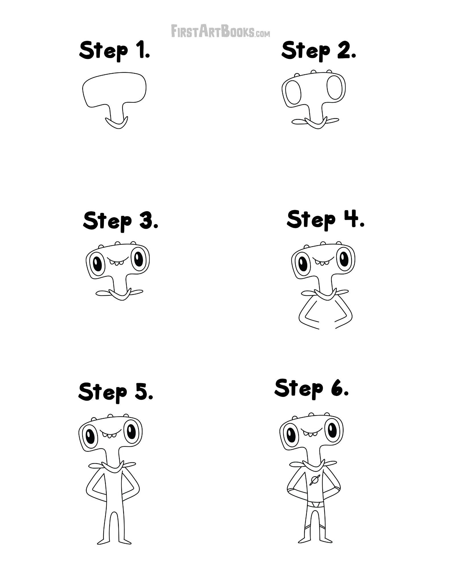 Sample 3 from How to Draw: Silly Aliens