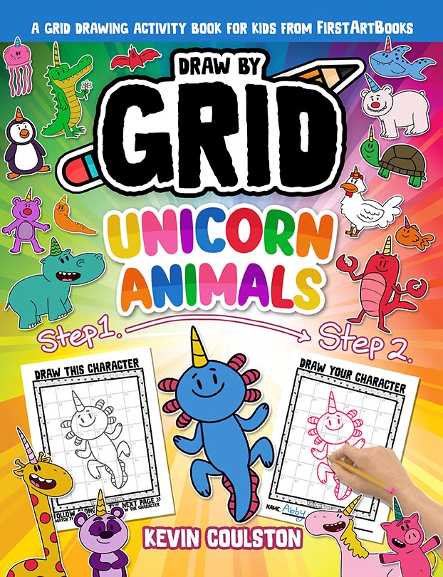 Cover of Draw by Grid: Unicorn Animals