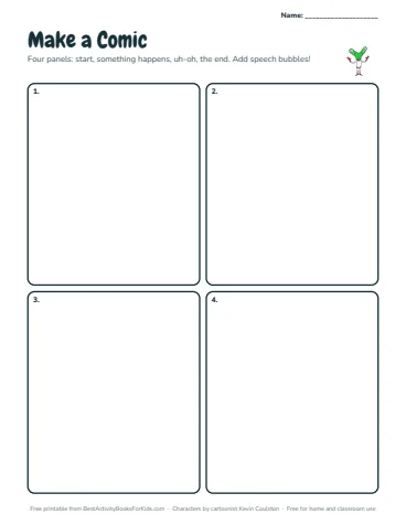 Preview of the Make a comic printable